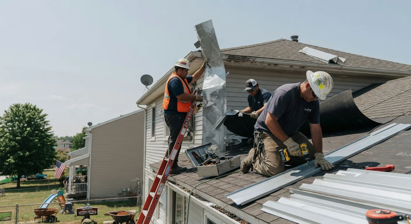 Storm Damage Metal Roof Repair in New Berlin, PA